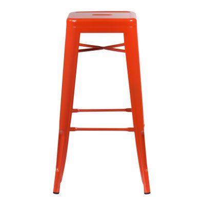 Louer des tabourets Tolix orange en Ile de France