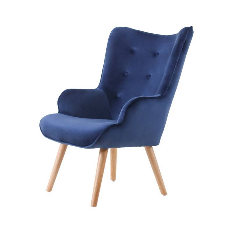 Location de fauteuil Stockholm velours Bleu 