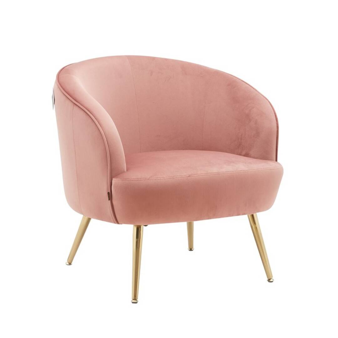 Louer des fauteuils en velours rose poudré avec pieds dorés dans à Paris et alentours