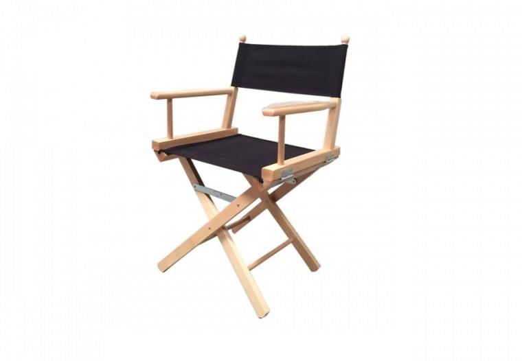 Location de chaise metteur en scène bois et noire à Paris